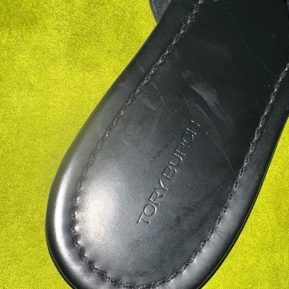 Tory Burch Black Leather Sandals - Picture 5 of 5